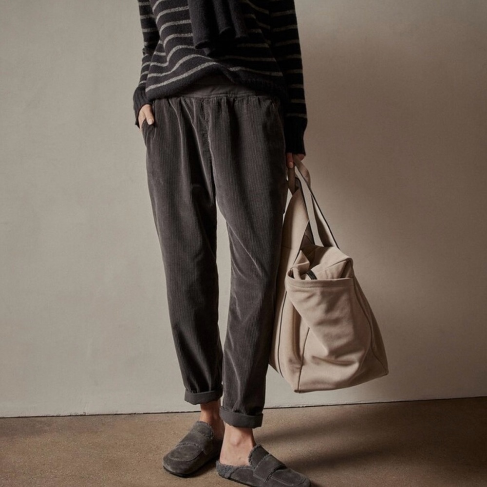 Women's JAMES PERSE Black Relaxed Fit Corfuroy Pant